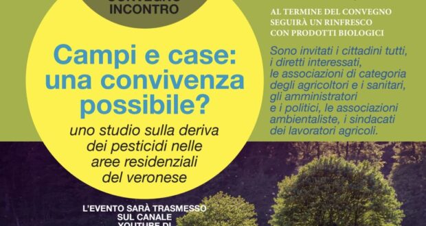 Locandina ufficiale del convegno ISDE Campi e case: una convivenza possibile, Verona, 18 aprile 2026