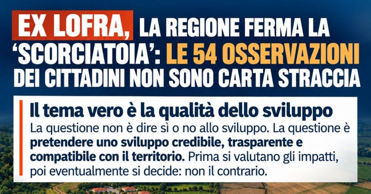 Grafica dei Comitati spontanei Teolo ed ex Cima sull'area ex Lofra di Treponti: confronto tra stato attuale e progetto di riqualificazione