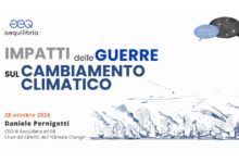 Slide di apertura dei Dialoghi sul clima del 28 ottobre 2026 a Padova: Impatti delle guerre sul cambiamento climatico