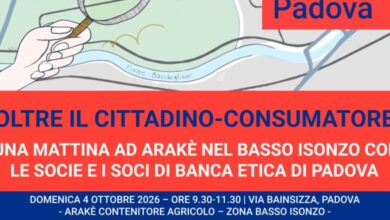 Locandina dell'evento Oltre il cittadino-consumatore, domenica 4 ottobre 2026 ad Arakè, Padova