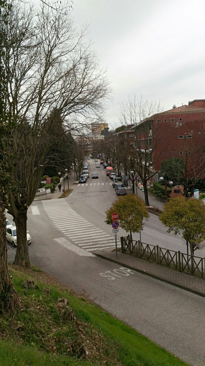 Veduta aerea di Montegrotto Terme, città termale dei Colli Euganei in provincia di Padova