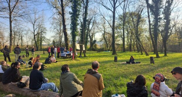 Presidio sonoro al parco del Settolo Basso (Foto Sintonia)